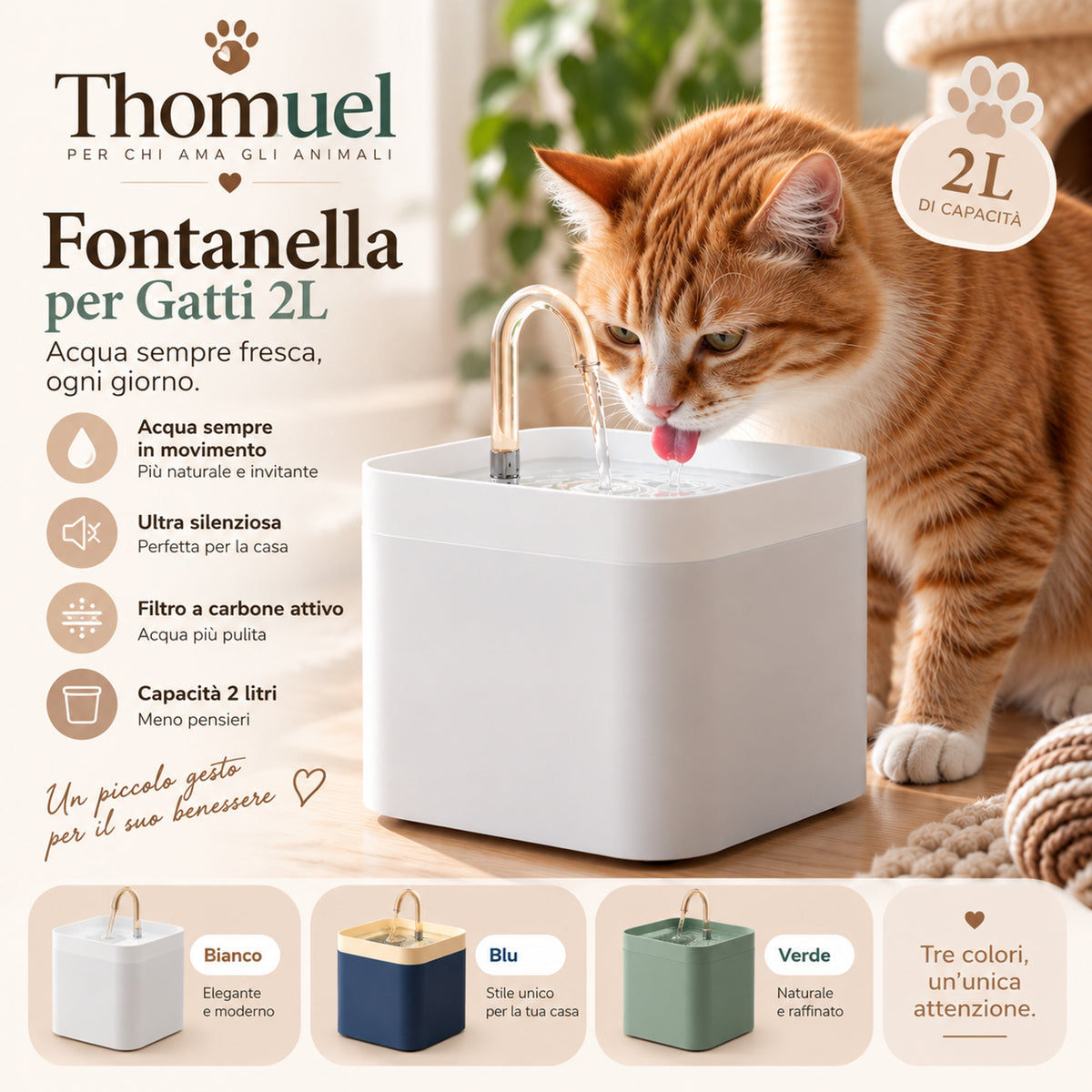 Fontanella automatica THOMUEL PET 2L – dettaglio prodotto