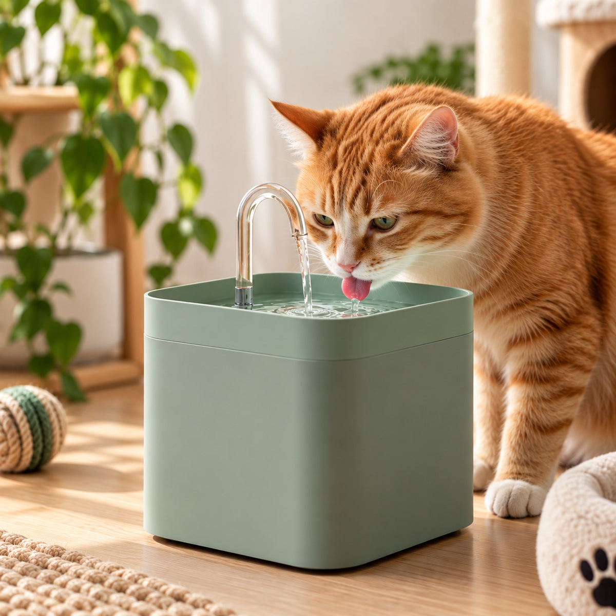 Pompa silenziosa della fontanella THOMUEL PET per cani e gatti