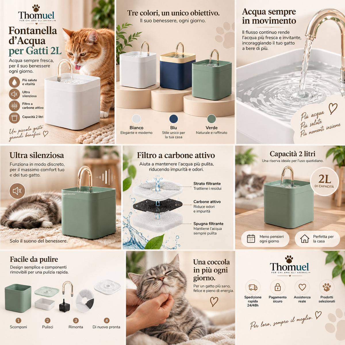Caratteristiche della fontanella automatica THOMUEL PET 2L