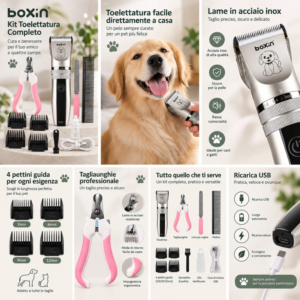 Kit per la Toelettatura di Cani e Gatti – Cura del Pelo a Casa – immagine prodotto 6