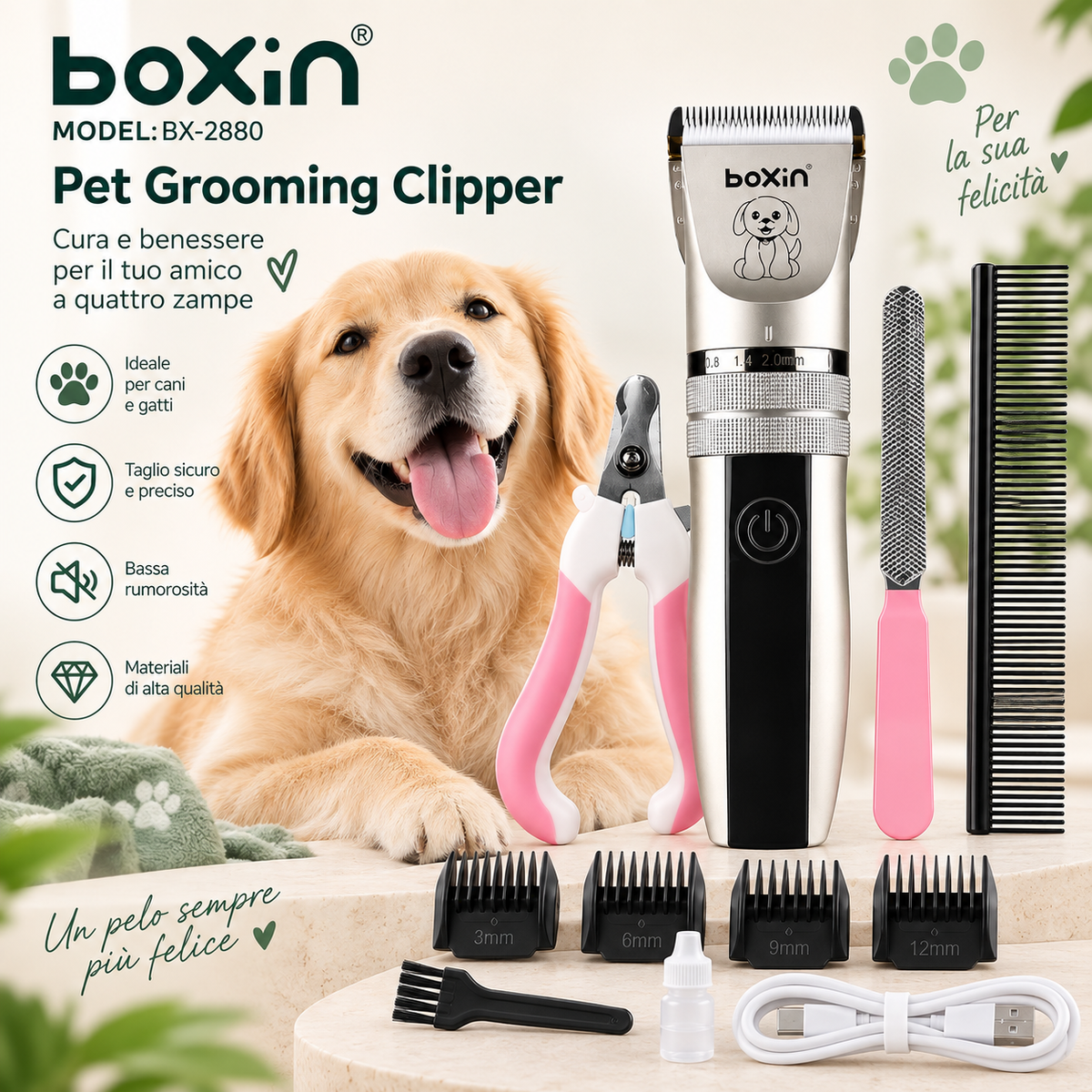 Kit per la Toelettatura di Cani e Gatti – Cura del Pelo a Casa – immagine prodotto 2
