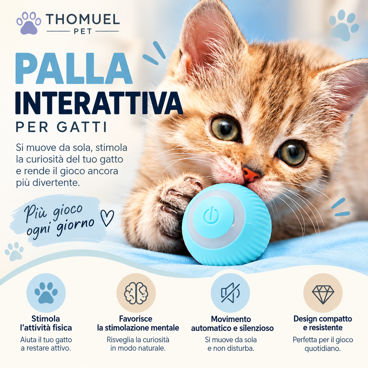 Palla interattiva per animali THOMUEL PET – immagine prodotto