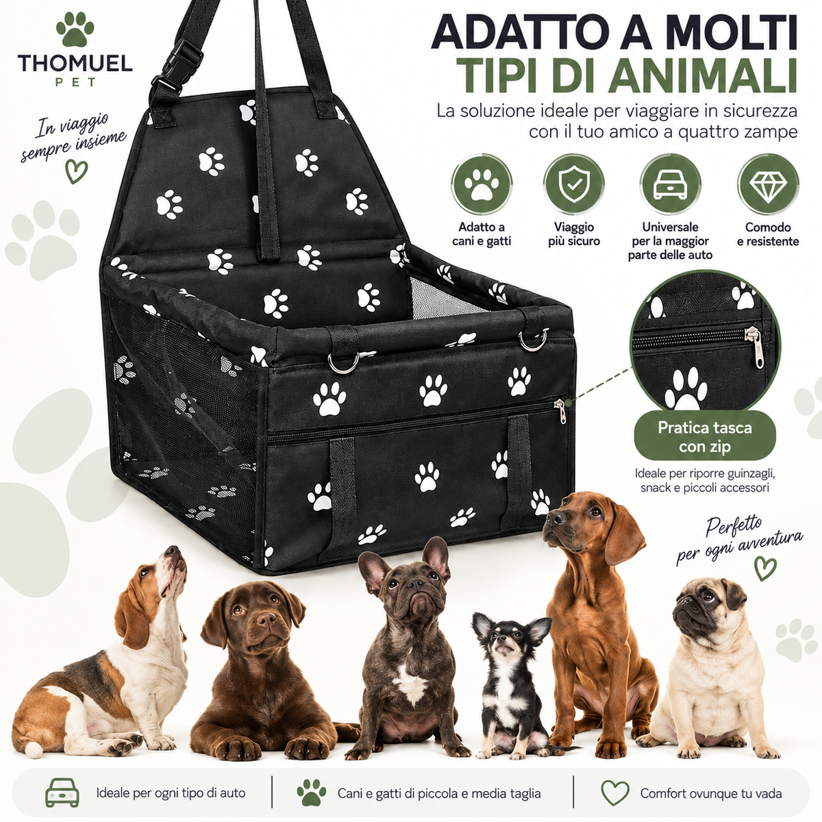 Seggiolino Auto per Cani – Viaggi più Comodi e Protetti – immagine prodotto 4