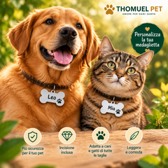 Medaglietta Personalizzata per Cane e Gatto | THOMUEL PET