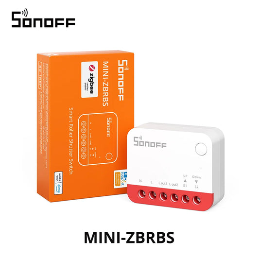 SONOFF MINI-ZBRBS Zigbee Smart Roller Shutter Switch Zigbee Local Scene Signal Booster Transform Curtains eWeLink Via ZigBee Hub