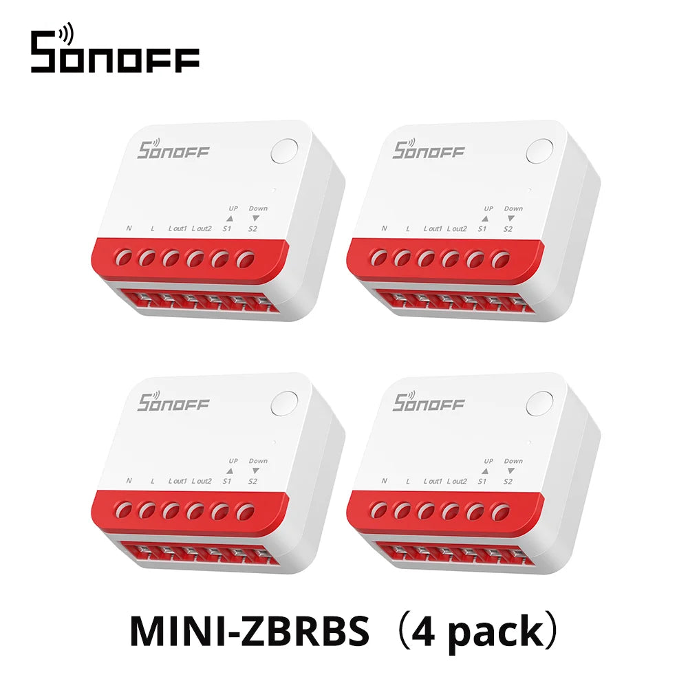 SONOFF MINI-ZBRBS Zigbee Smart Roller Shutter Switch Zigbee Local Scene Signal Booster Transform Curtains eWeLink Via ZigBee Hub